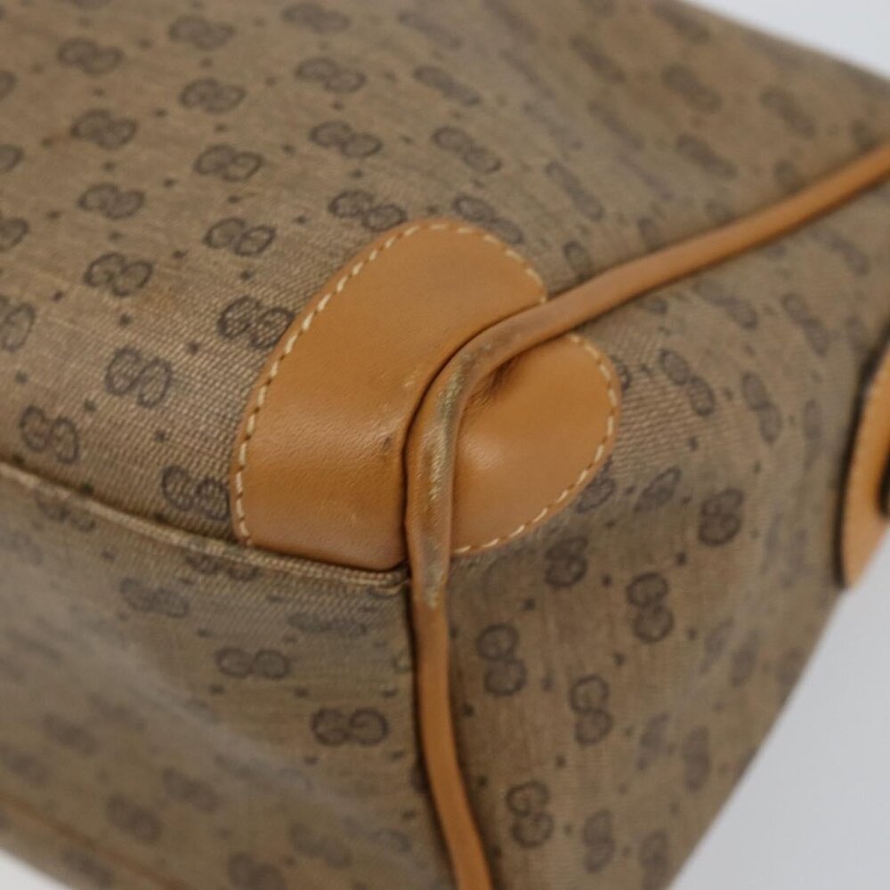 Authentic GUCCI Micro GG Supreme Shoulder Bag PVC Beige Gold - Picture 16 of 16